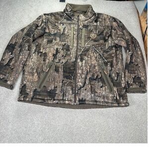 Drake Non-Typical by Drake Camo Realtree Timber Fleece Jacket Men's 2XL Magna